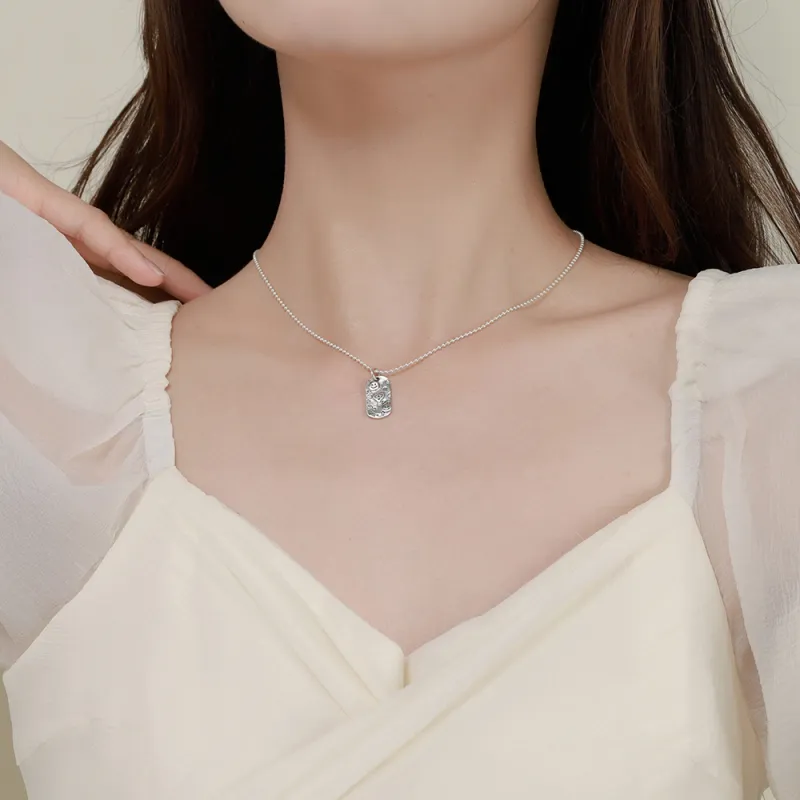 CLARKIA FLOWER S925 Silver Necklaces Women's-2