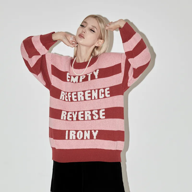 EMPTY REFERENCE Sweaters Unisex Pink-2