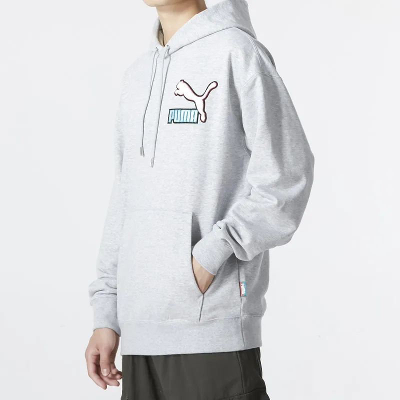 PUMA Sweatshirts Men Light Gray-4