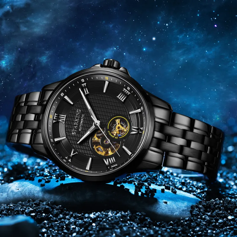 STARKING Automatic Mechanical Movement Watch Women's Watch Black Dial-3