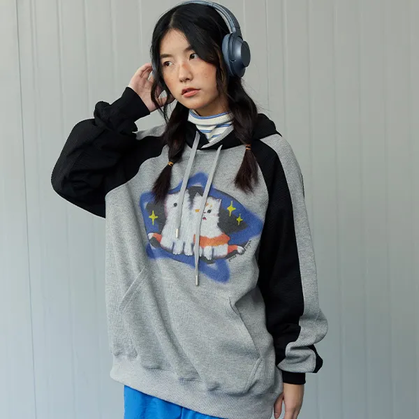 PROS BY CH FW22 Hooded Loose Fit Sweatshirt Unisex Gray-1