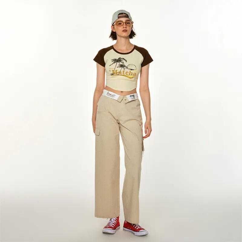 MATCHA STORY College Series Cargo Pants Unisex-11