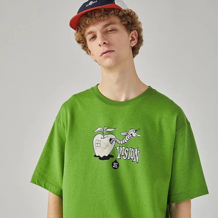 Vision Street Wear Short Sleeved T Shirts Unisex Fruit Green-2