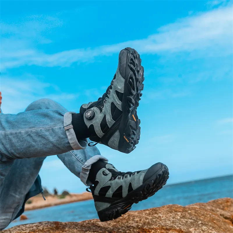 HUMTTO Slip Resistant, Abrasion Resistant, Cushioning, Waterproof Mid Top Hiking Shoes Men's Jasper-7