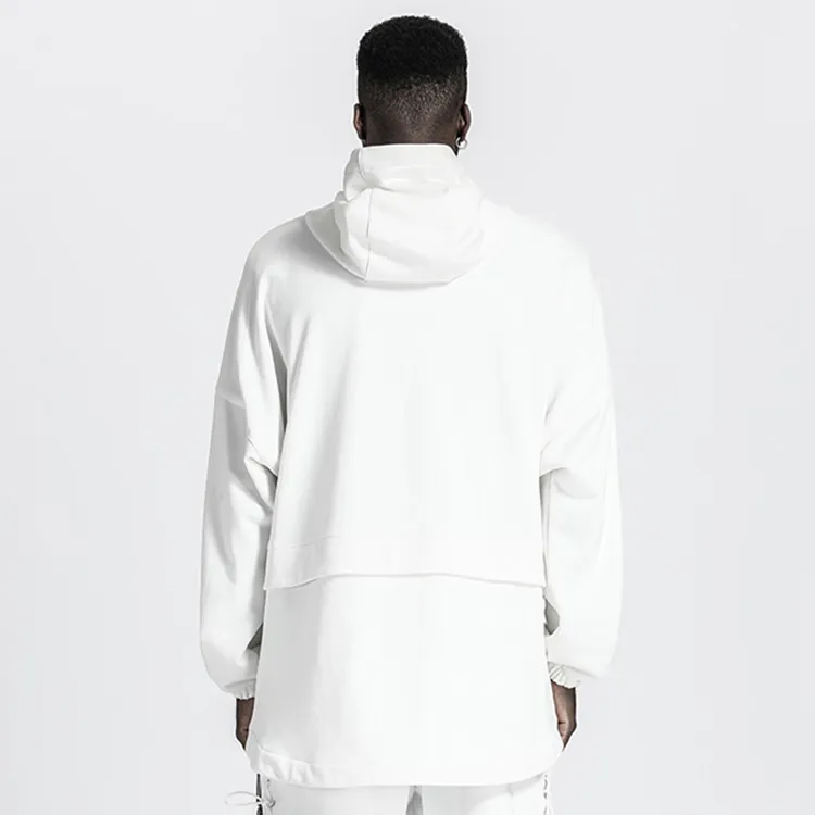 NORVINCY Outerwear Trendy Half Open Collar Hoodie Unisex-5