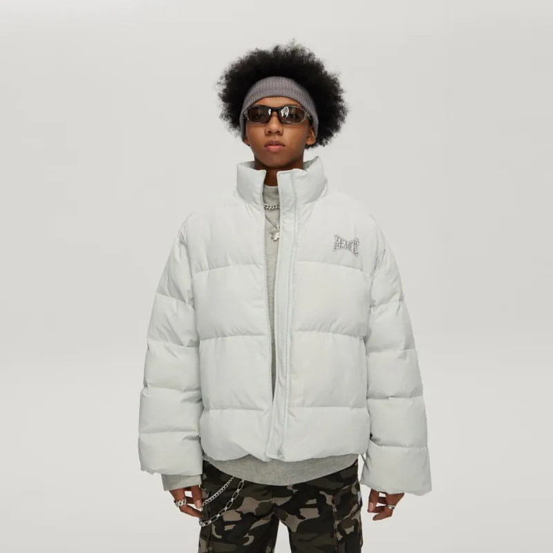 Teach Peace Puffer Jacket Unisex-10