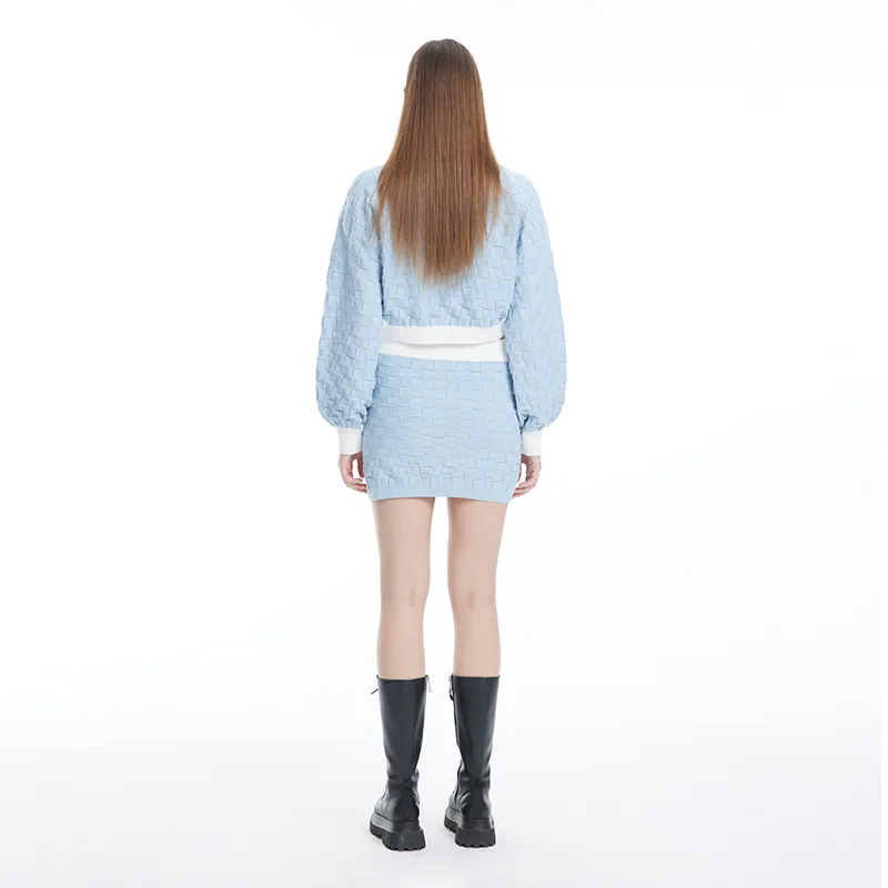 Valeria Obbaco Valeria Obbaco Luminous Collection Casual Short Skirts Women's Blue With White Lettering-2