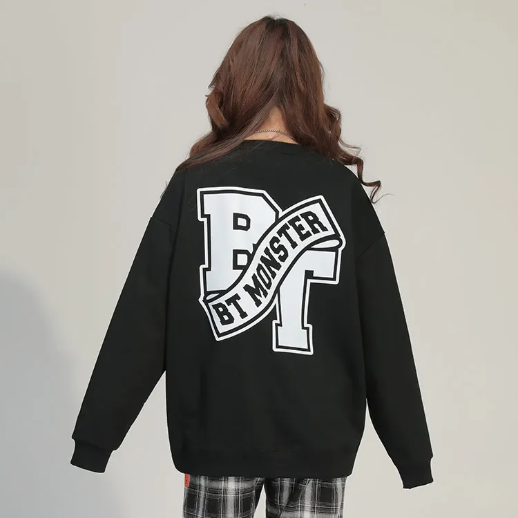 Bt Crew Neck Loose Fit Sweatshirt Spring Fall Unisex-3