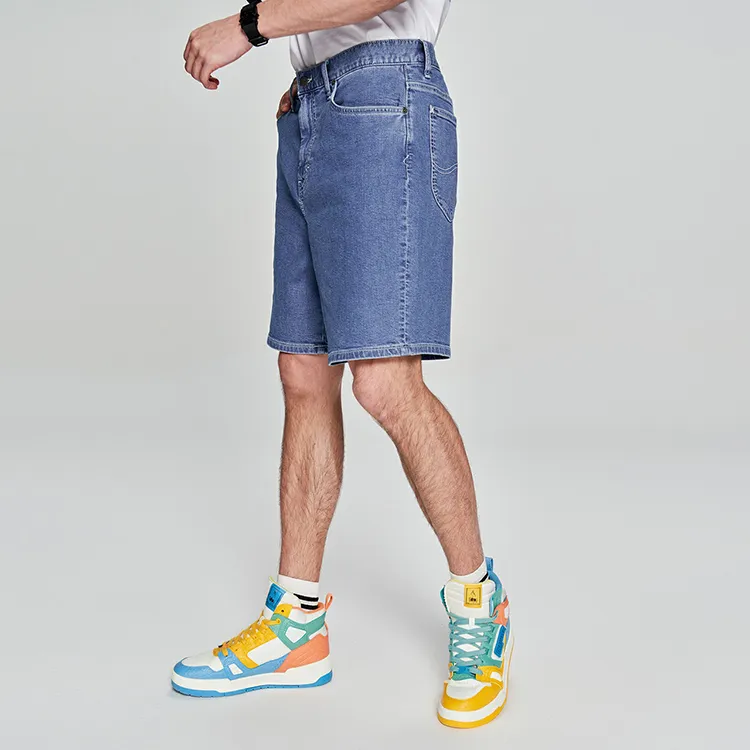 Lee Denim Shorts Men Light Blue-4