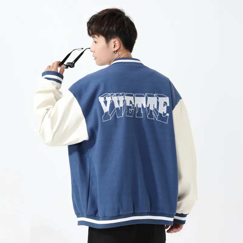 Yvette Thickened Baseball Jacket Spring Fall Unisex-8