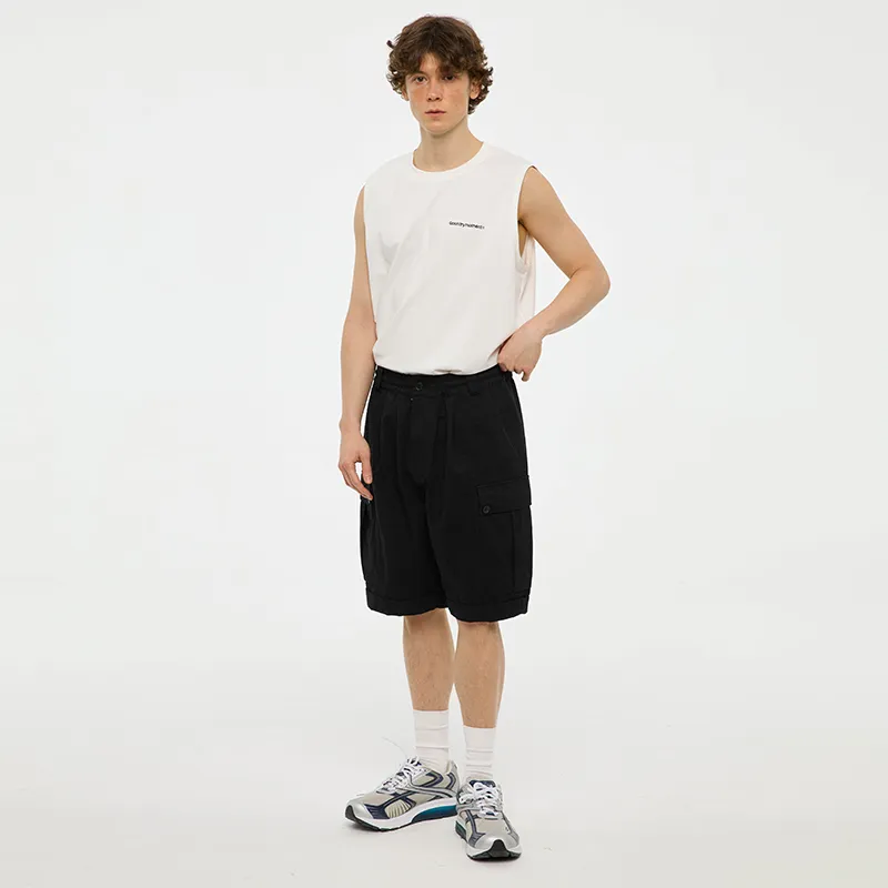 COUNTRY MOMENT Cargo Shorts Men Black-6