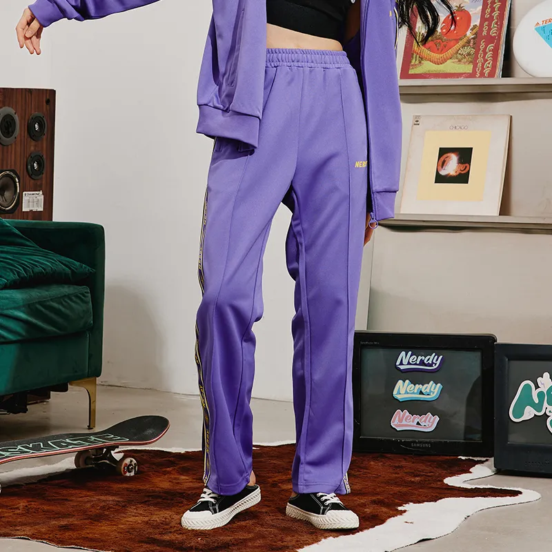 Nerdy Knitted Sweatpants Unisex Purple-6