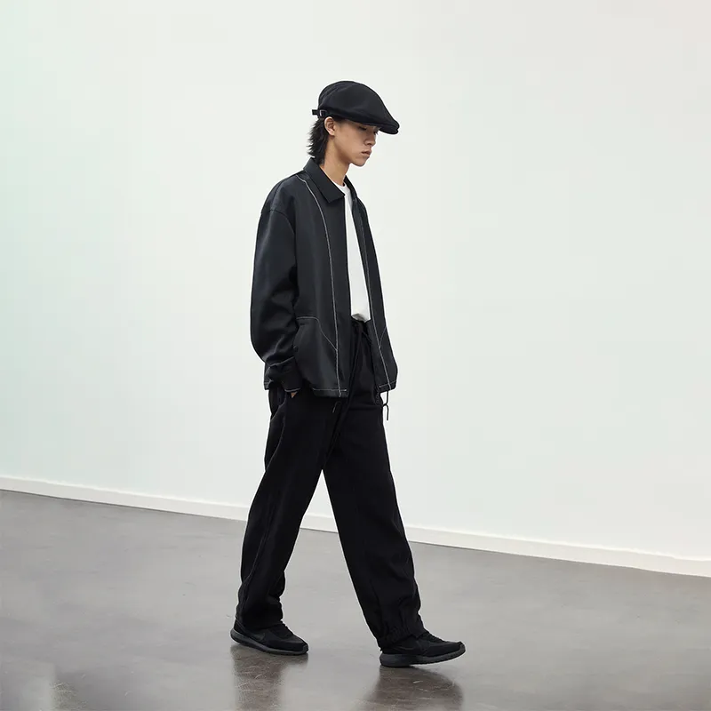 SIMPLE PROJECT Straight Sports Pants Unisex-8