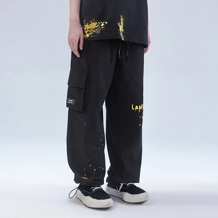 LAMLICKA Casual Pants Unisex Black-5
