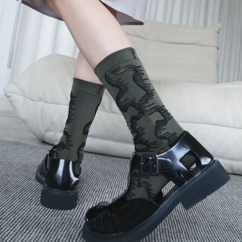 TOOCI Unisex Mid Calf Socks-5