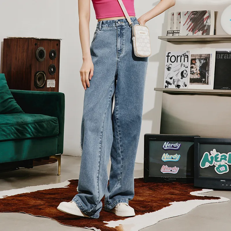 NERDY Straight Jeans Unisex Blue-4