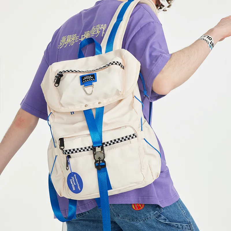 LOLA DESIGN Canvas Backpack Backpack Medium Size Unisex Khaki-3