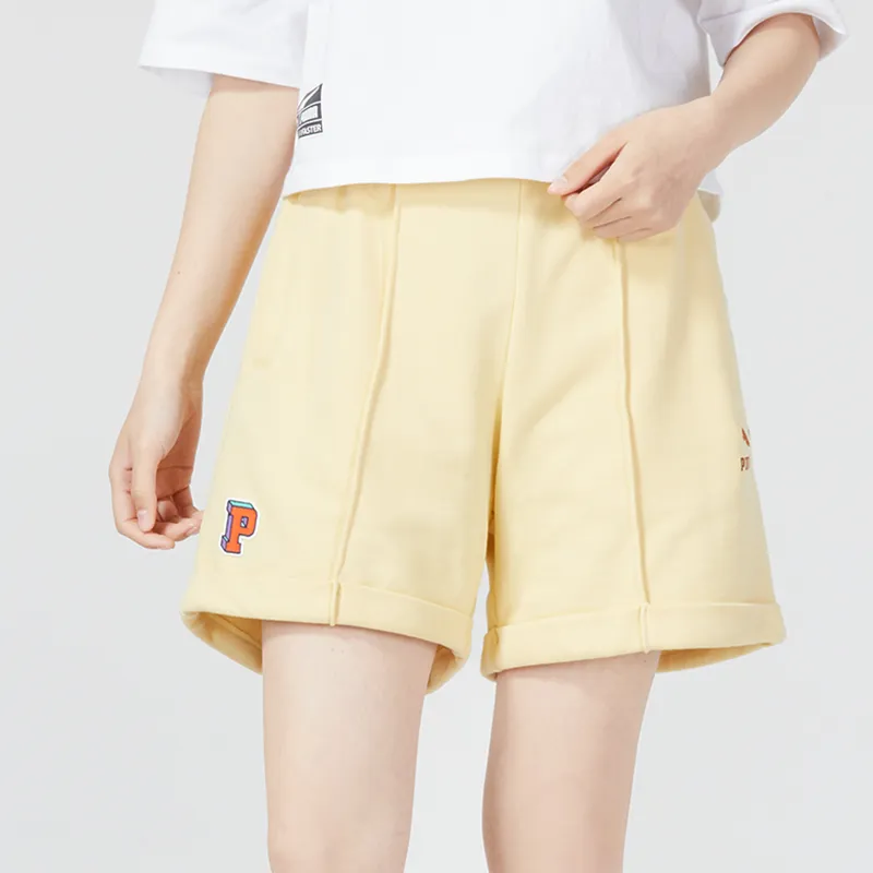PUMA Casual Shorts Women's Beige Yellow-2