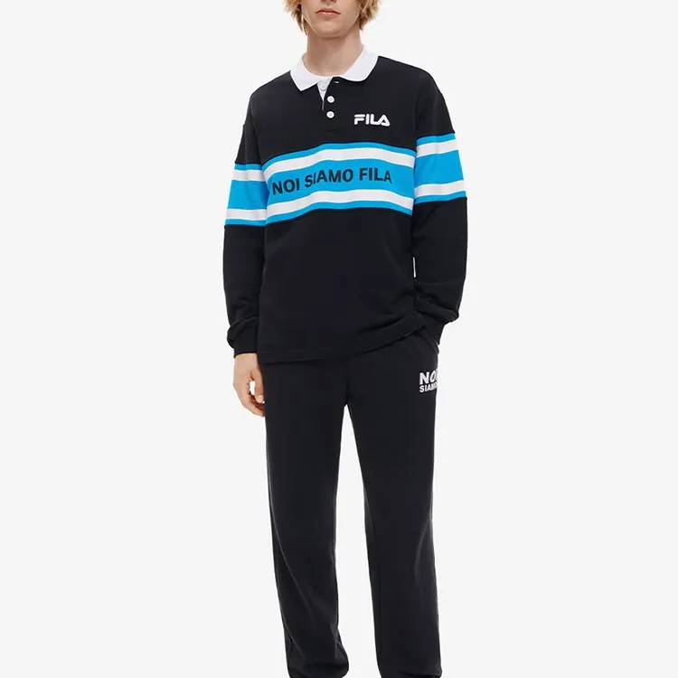 FILA FUSION Polo Shirt Unisex Pitch Black-2