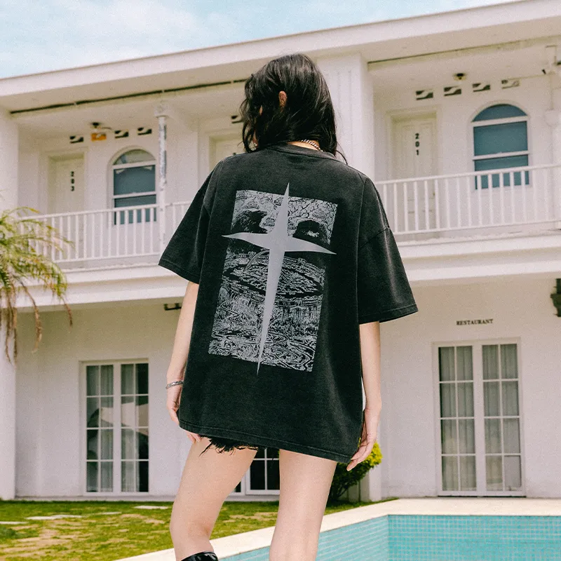 GRKC Straight T-Shirt Unisex Washed Black-4