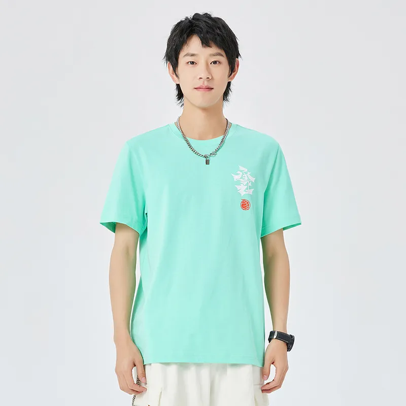 Erke Jianghu Series T Shirts Men Ice Cream Green-2
