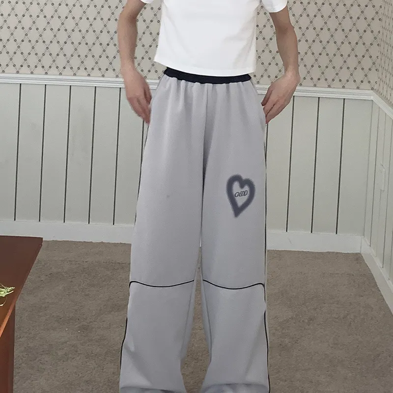 MeiHaoStore Knitted Sweatpants Women's Gray-3