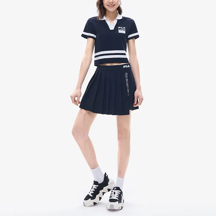 FILA FUSION Casual Short Skirts Women's Pitch Black-2