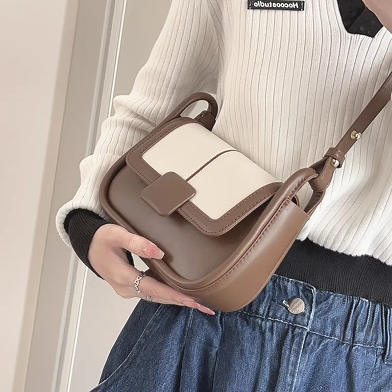 MARKANGARO PU Small Square Bag Portable Crossbody Bag Shoulder Bag Regular Women's Macaron Color Series-20