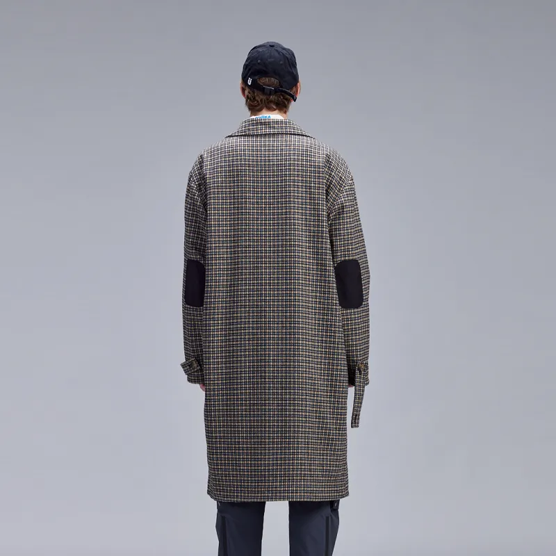 Guuka Trench Coats Men Gray Plaid-6