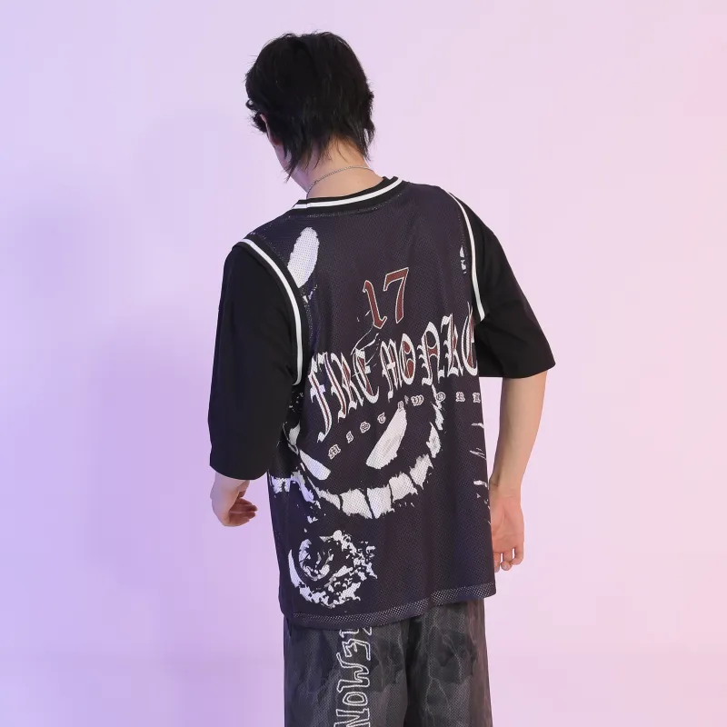 FireMonkey Basketball Jersey Unisex Black-3