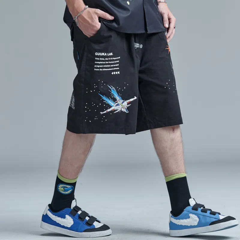 Guuka Casual Shorts Men Black-3
