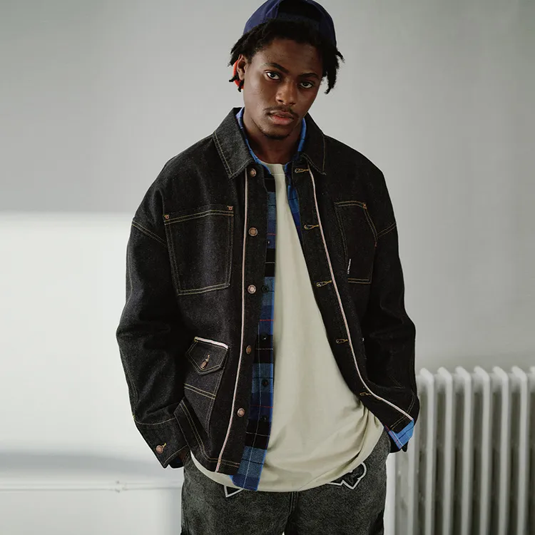 STARTER Denim Jackets Unisex Denim Black-5