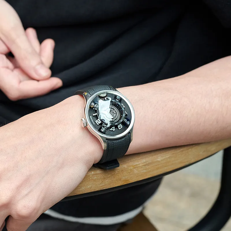 REEF TIGER OBLVLO Collaboration Mechanical Movement Watch Unisex White Dial OBL BLM-15