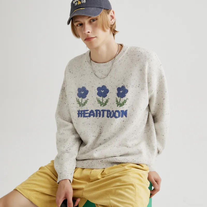 Heartboon Sweaters Unisex Beige Gray-2
