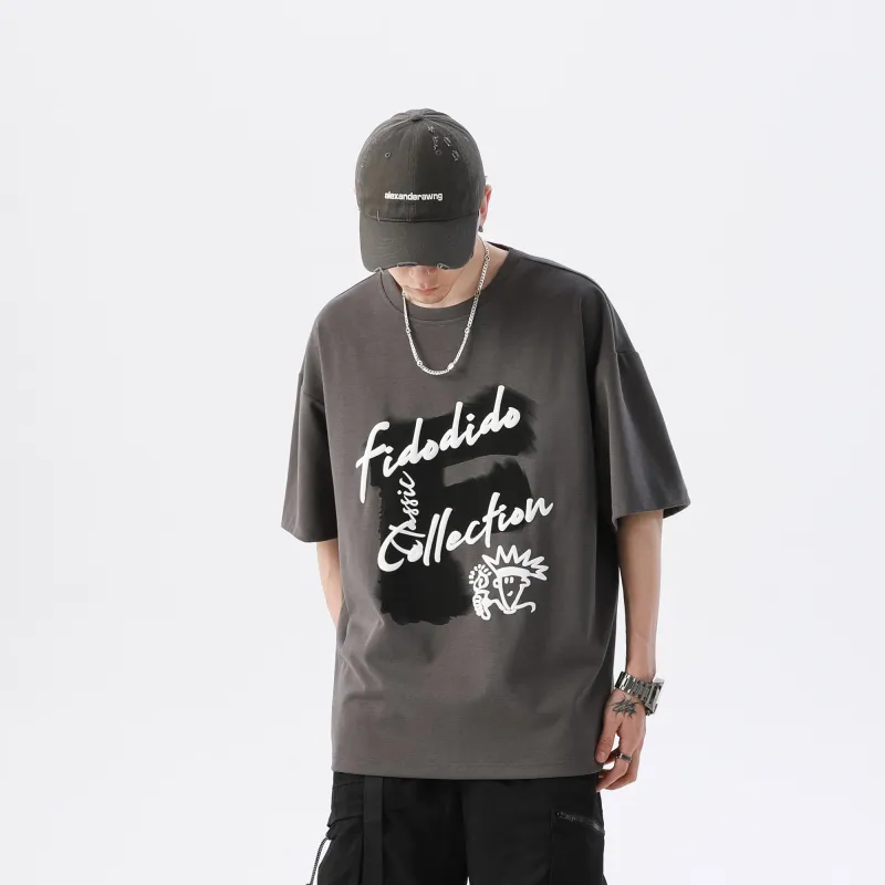 FIDO DIDO Short Sleeved T Shirts Unisex-24