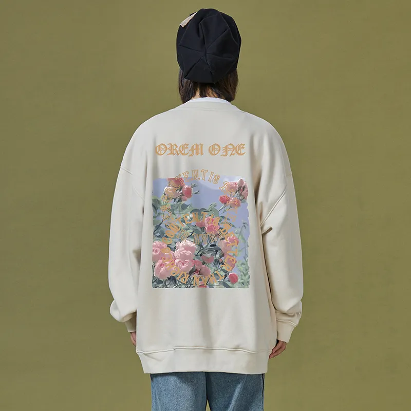 OREM ONE Crew Neck Loose Fit Sweatshirt Fall Unisex-41