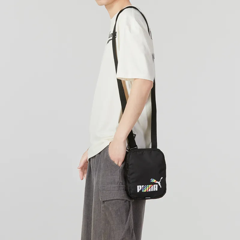PUMA Fabric Crossbody Bag Small Size Unisex Black-3
