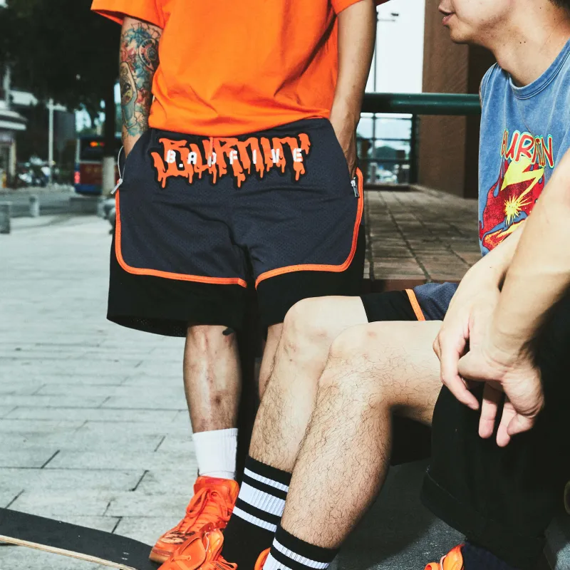 BURNIN x LINING Casual Shorts Unisex Black Gray-3