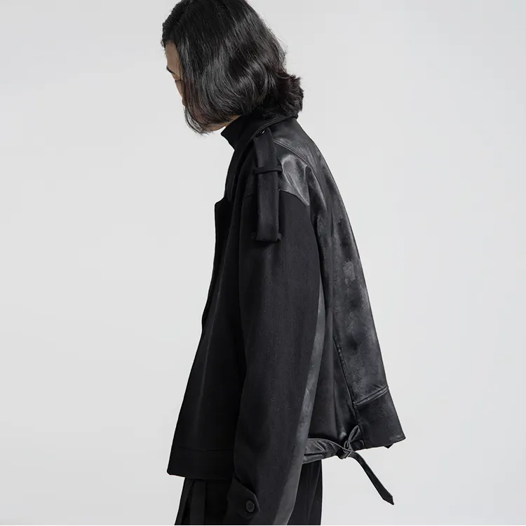 HUANXIANGZHE Jackets Unisex Black-2