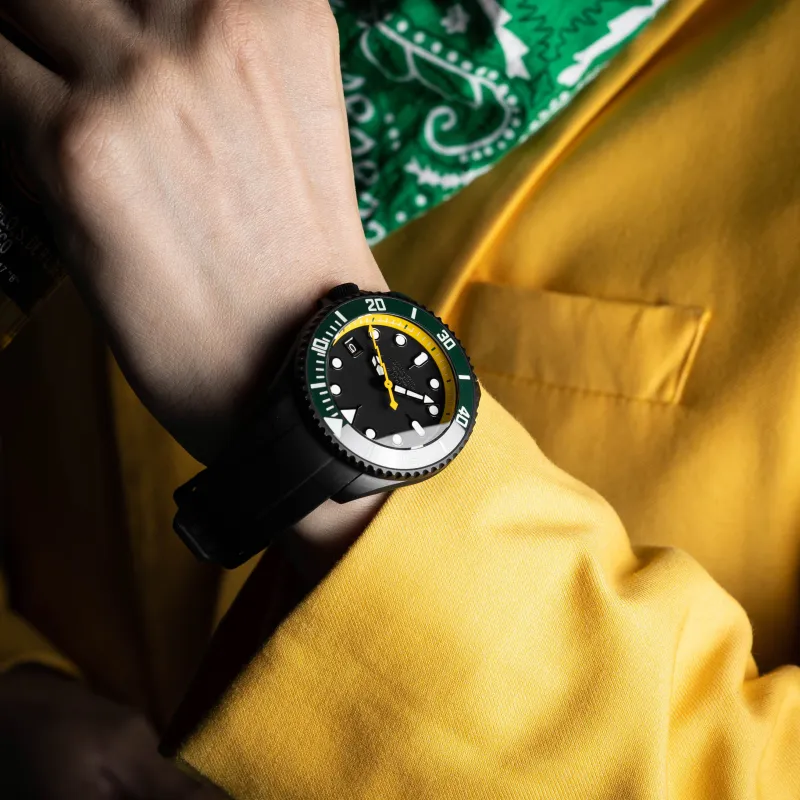 VENCREW Avocado Automatic Mechanical Movement Watch Unisex Black Dial-2