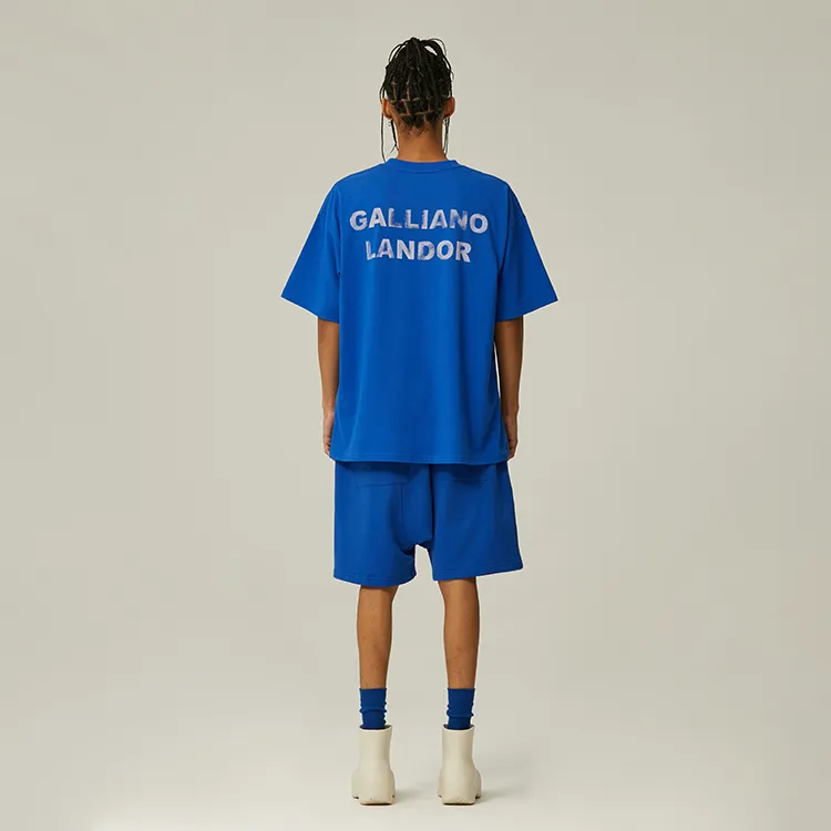 GALLIANO LANDOR T Shirt Unisex Klein Blue-2