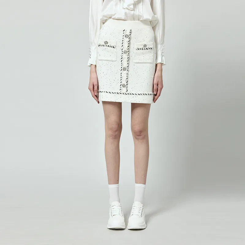 RARE Casual Short Skirts Women's White-3