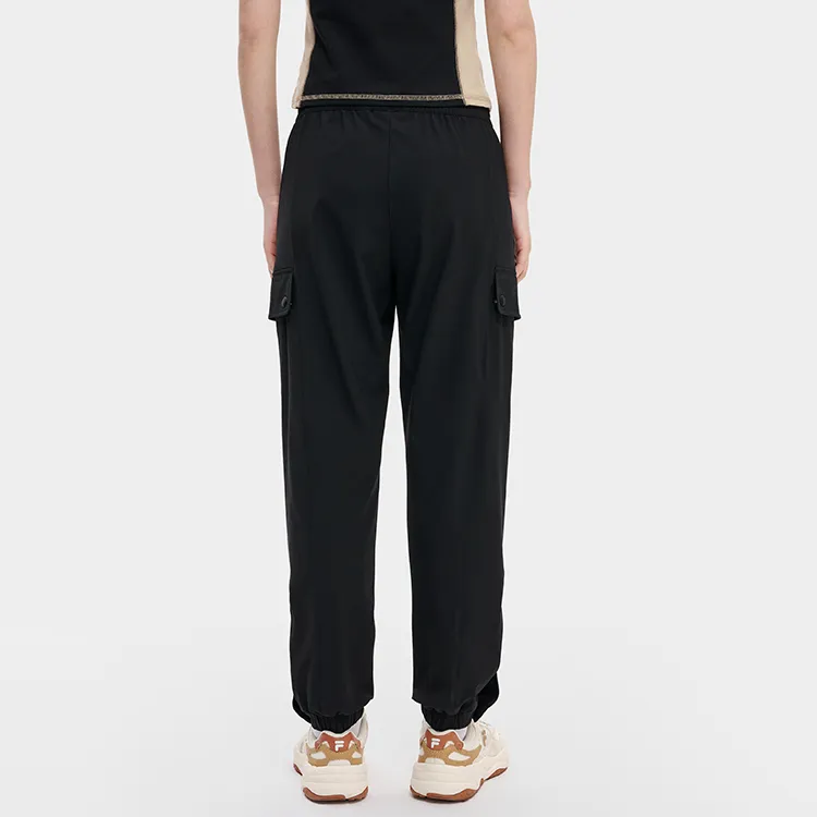 FILA FUSION Trending Street Series Casual Pants Women's Pitch Black-4