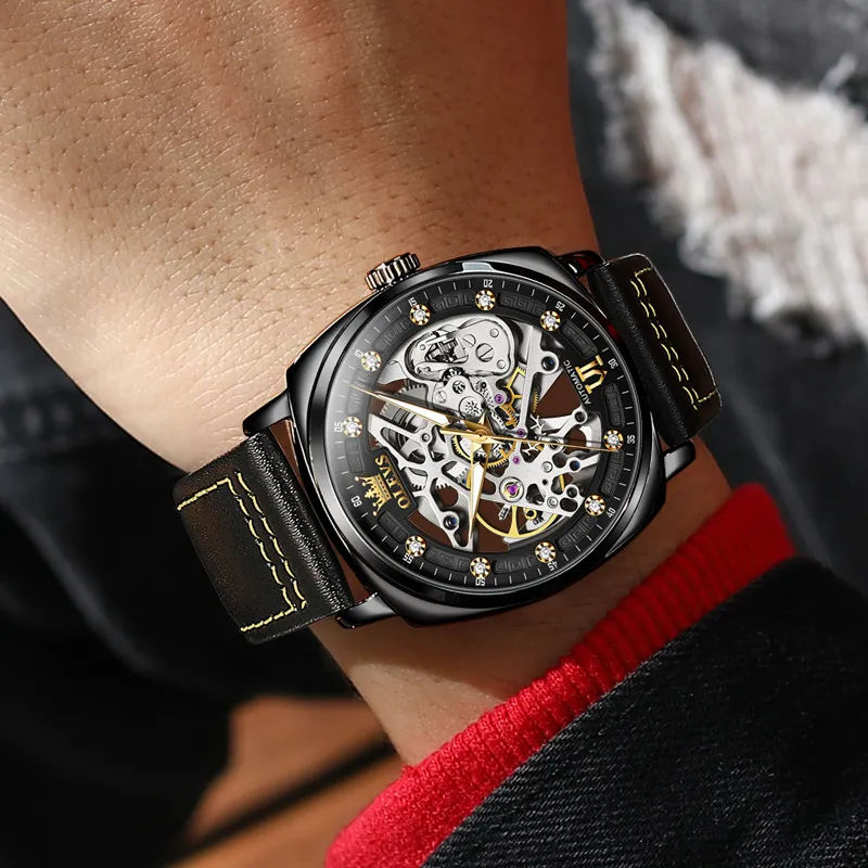 OLEVS Wisdom Series Automatic Mechanical Movement Watch Men's Watches Cut Out Dial-17
