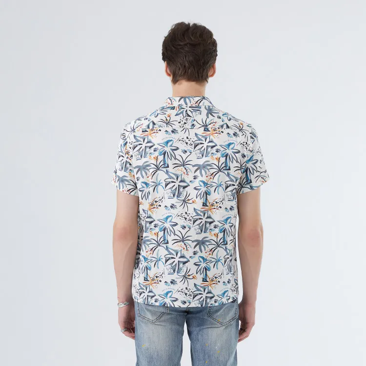 DAVID NAMAN Shirts Men Blue White-5
