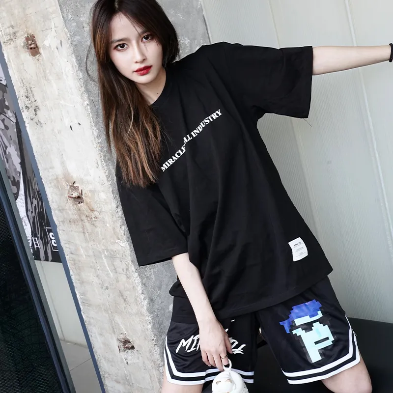 MIRACLE KILL Loose Fit Shorts Unisex Black-2
