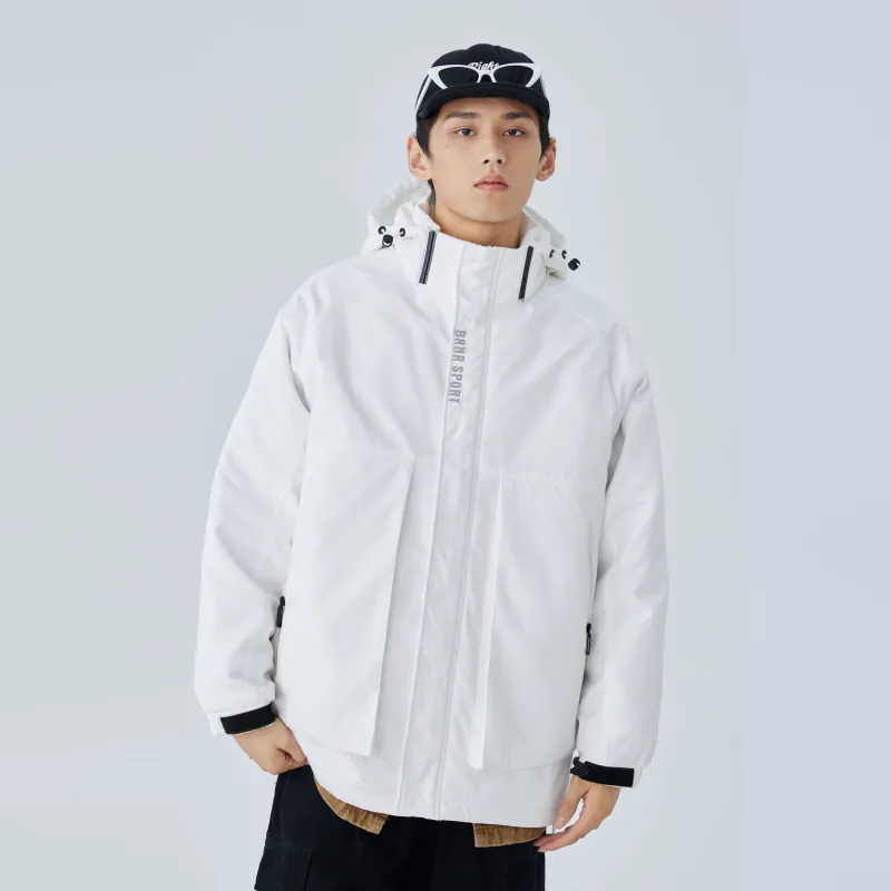 BRNR Thickened And Fleece-Lined Single-Layer Windbreaker Jacket Unisex-6