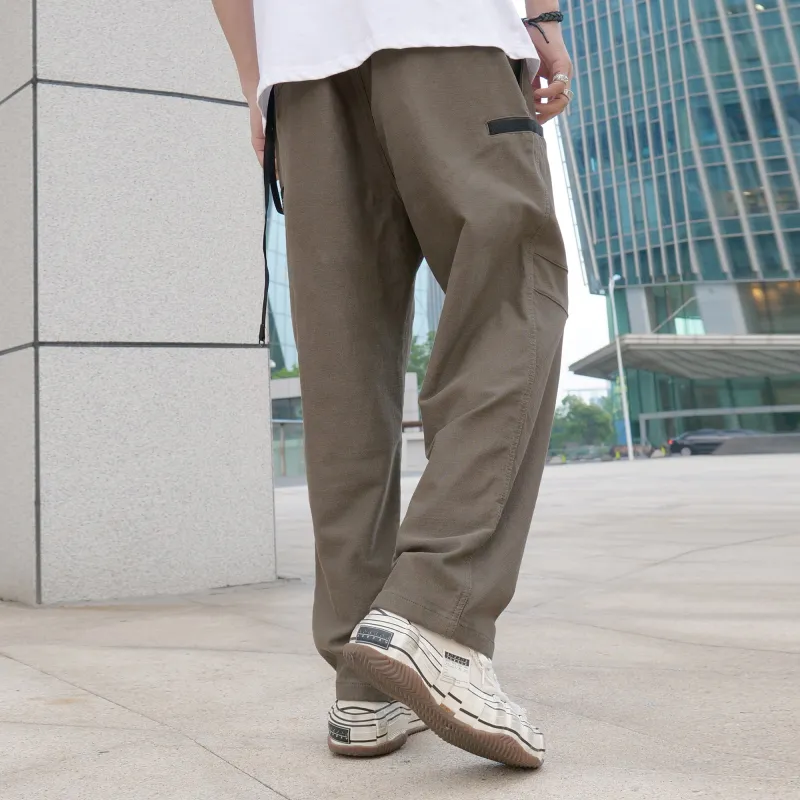 Ricky Tenko Knitted Sports Pants Unisex Khaki-4
