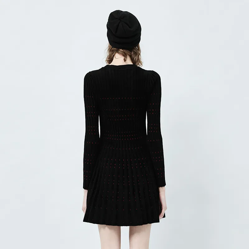 RARE Long Sleeved Dress Women's Black-3