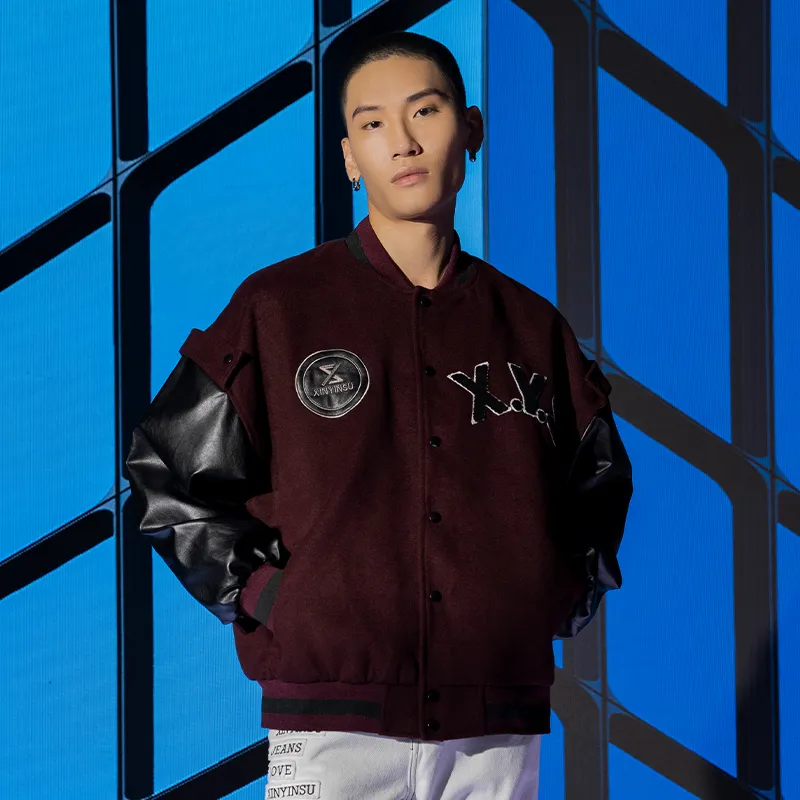 XINYINSU P&d Baseball Jacket Spring Autumn And Winter Unisex-7